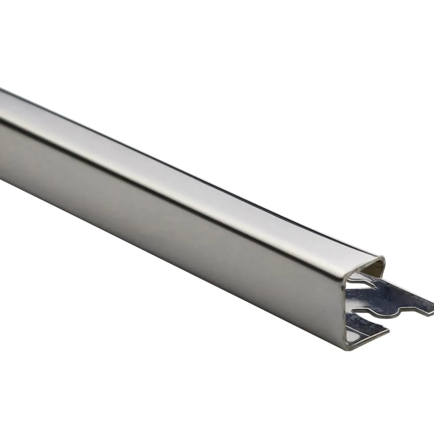 Profilo terminale quadrato in acciaio inossidabile spazzolato 10 mm x 2,5 m