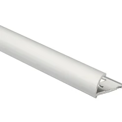 Profilo terminale quarto di tondo alluminio argento opaco 10 mm x 2,7 m