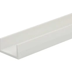 Profilo U 2,6 m 21x20 mm in pvc bianco opaco