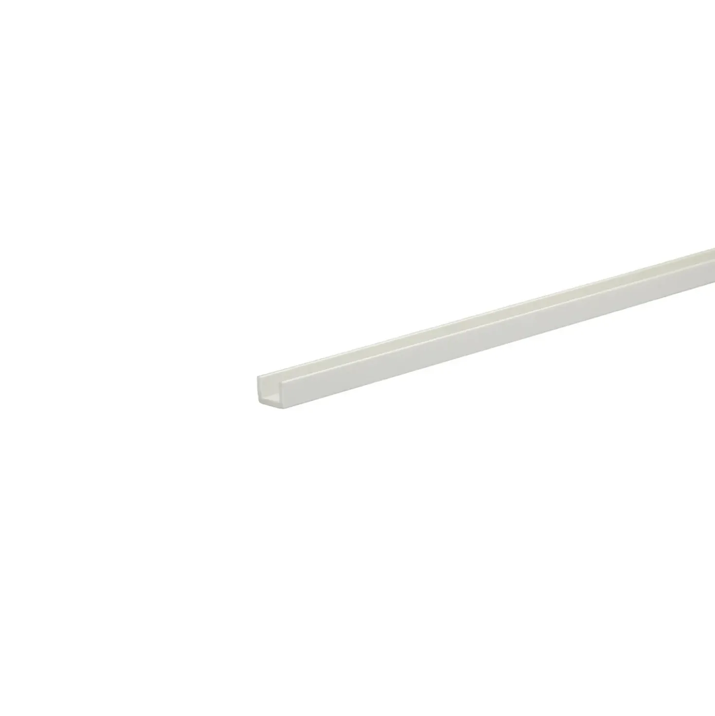 Profilo U 2,6 m 18x10 mm in pvc bianco opaco