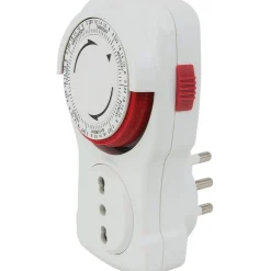 Programmatore a ciclo settimanale Smart Home spina 16 A e presa bivalente bianco