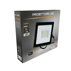Proiettore LED alloggiamento in alluminio 50W 4500lm nero