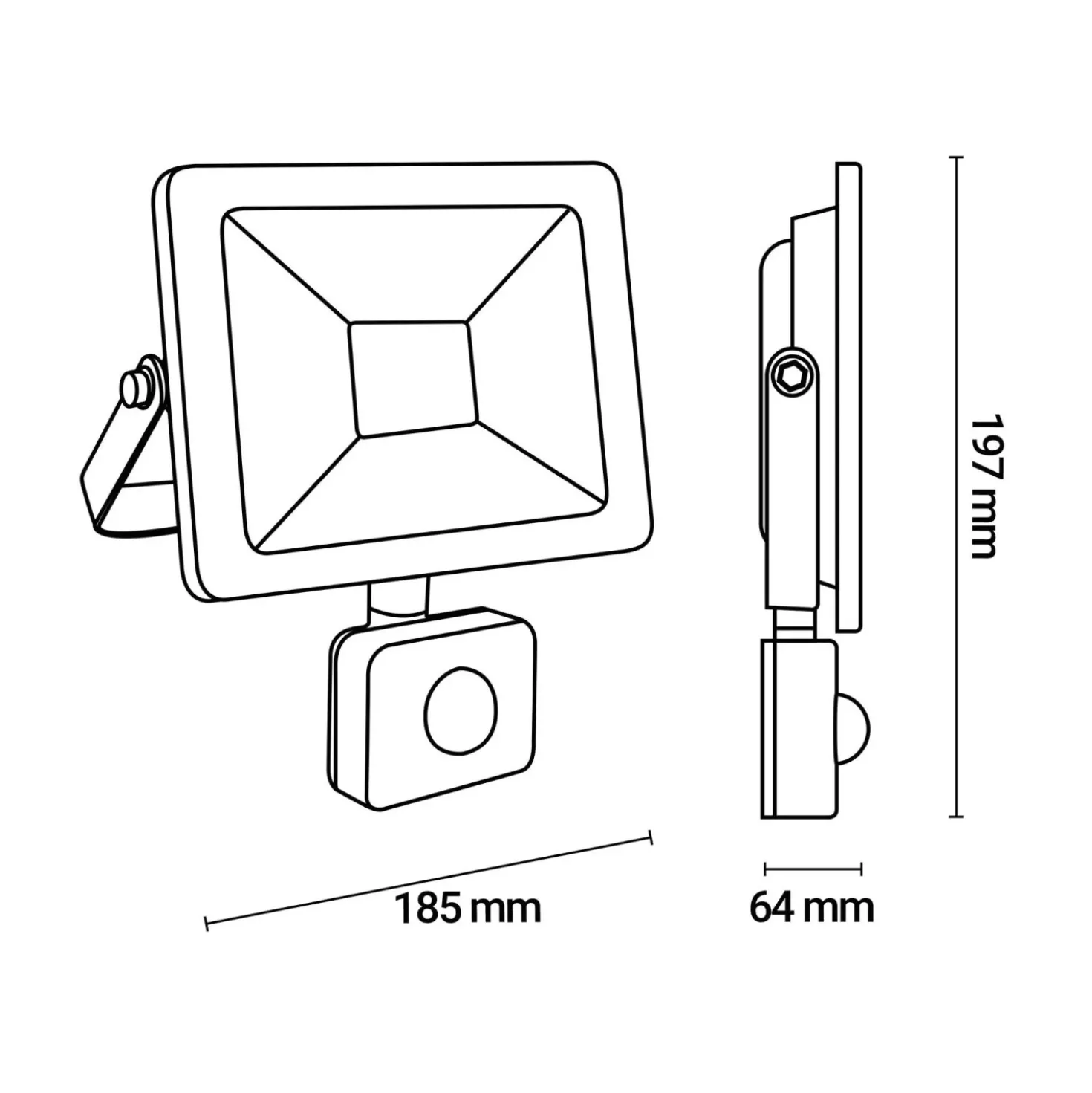 Proiettore LED Floodlight 4500 Lm luce naturale 19,7x18,5x6,4 cm
