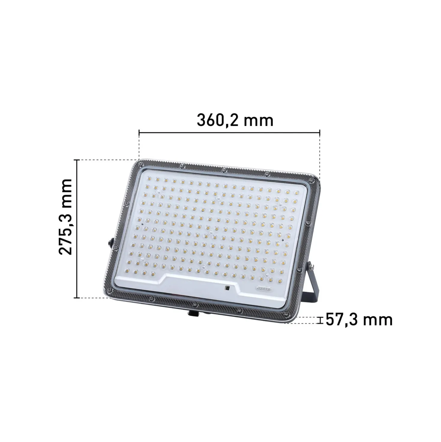 Proiettore LED solare in alluminio con pannello solare separato 6200 lm