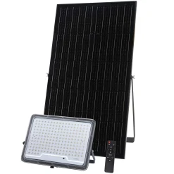 Proiettore LED solare in alluminio con pannello solare separato 6200 lm
