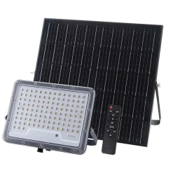 Proiettore LED solare in alluminio con pannello solare separato 2500 lm