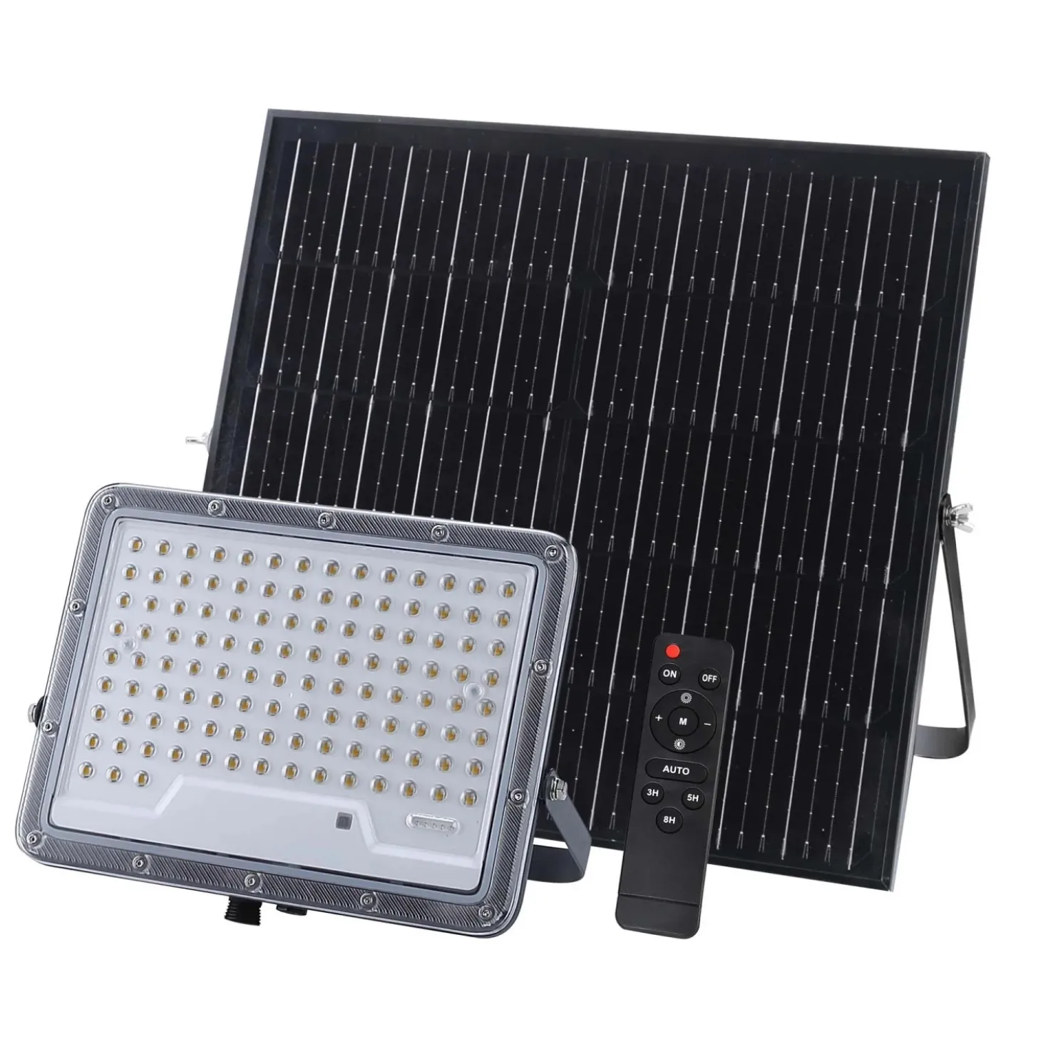 Proiettore LED solare in alluminio con pannello solare separato 2500 lm