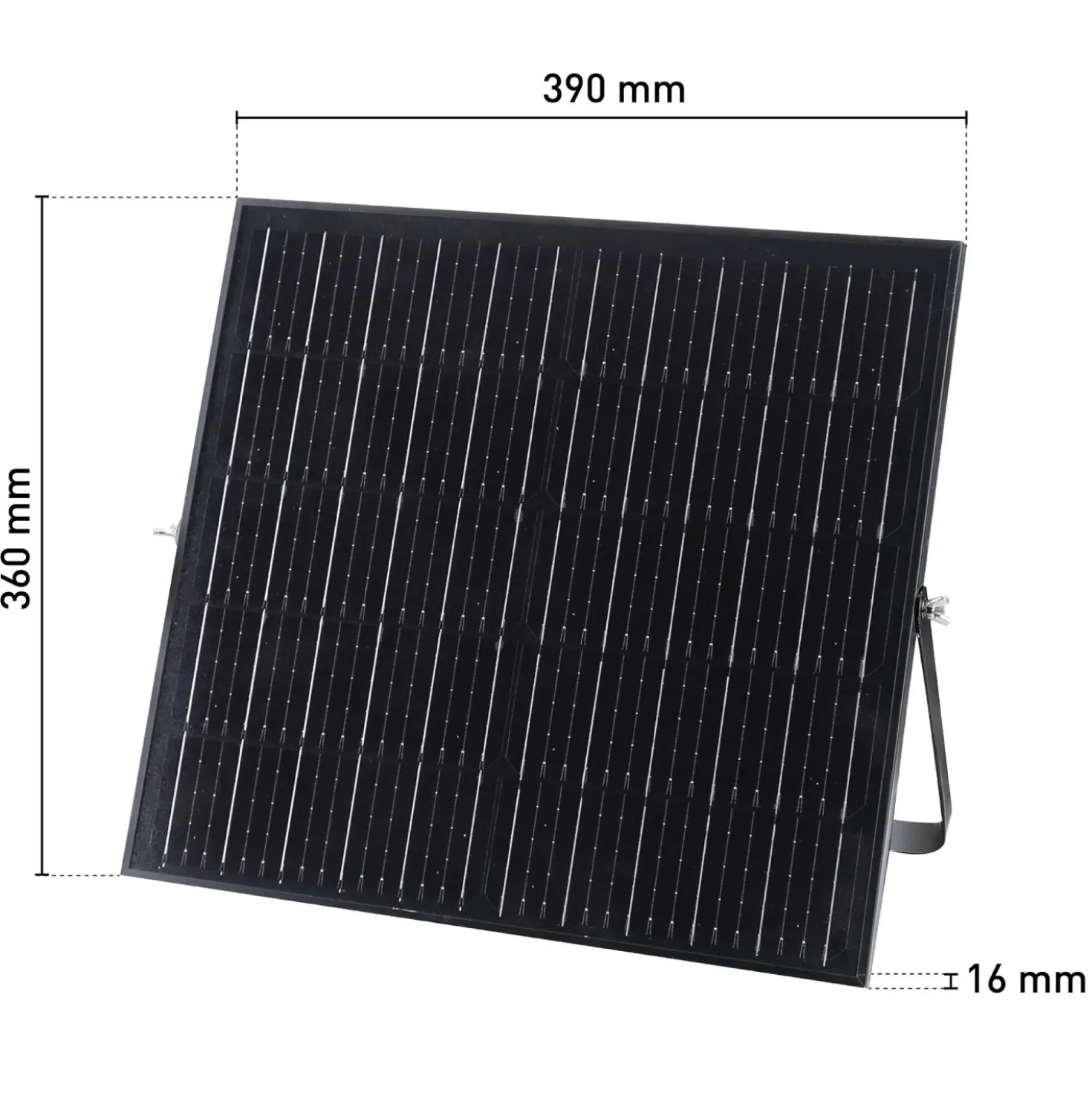 Proiettore LED solare in alluminio con pannello solare separato 2500 lm