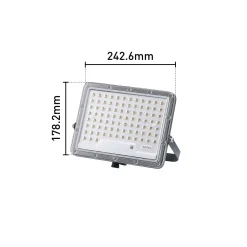 Proiettore solare LED alta luminosità 2000 lm alluminio