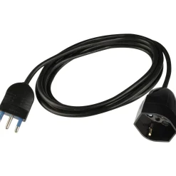 Prolunga con spina 16 A e presa pluristandard 3 m nera