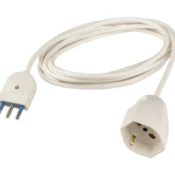 Prolunga con spina 16 A e presa pluristandard 3 m bianca