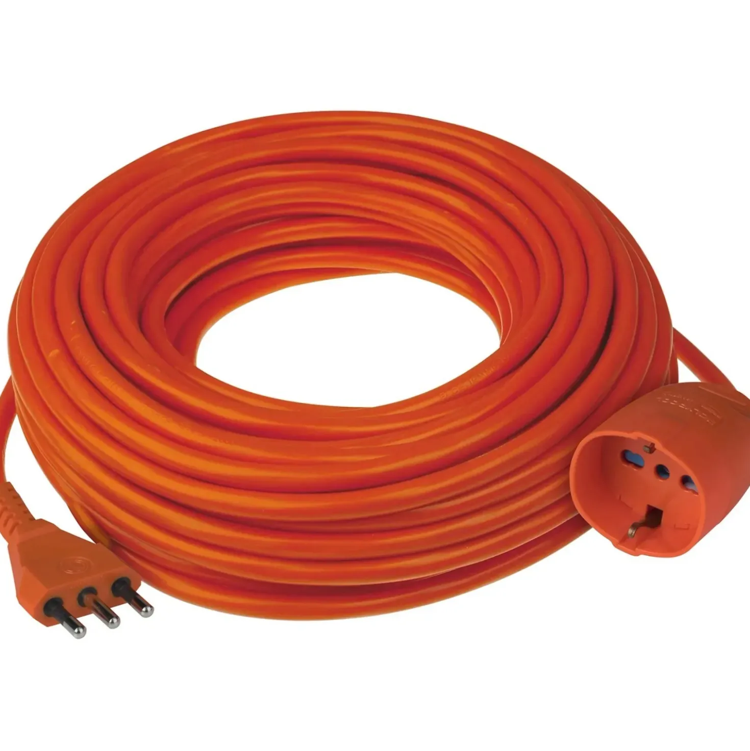 Prolunga con spina 16 A e presa pluristandard 10 m arancio