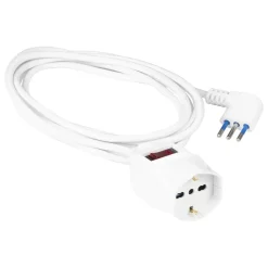 Prolunga da 3 m spina 10 A presa 10/16 A