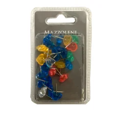 Puntine cuore colorate 1,5 cm in pvc 25 pezzi