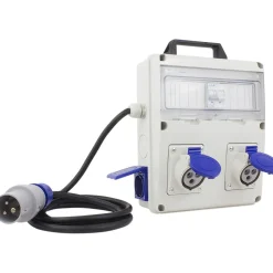 Quadro elettrico 230 V~ con 2 prese civili 2 industriali IP44