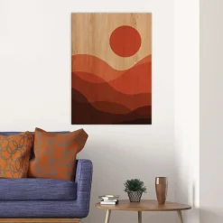 Quadro in legno Wood Art desert sunset 47x67 cm
