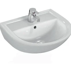 Quarzo lavabo 60x47 monoforo bianco