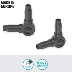 Raccordo a L Gardena per tubi Micro-Drip-System 4,6 mm (3/16