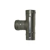 Raccordo canna fumaria a T da 90° doppia parete inox F Ø 80 mm