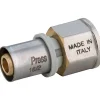 Raccordo dritto a pressare per multistrato 1/2`` F x 16 mm