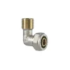 Raccordo gomito maschio per multistrato a stringere 1/2" x 20mm