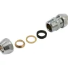 Raccordo in ottone cromato 3/8"x10x10mm