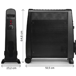 Radiatore elettrico Romeo con elemento in mica 2000W nero