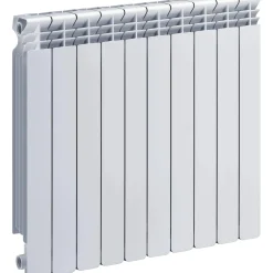 Radiatore Helyos in alluminio interasse 60 cm 10 elementi bianco