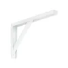 Reggimensola in acciaio con profilo a "U" bianca 400 x 180 x 30 mm