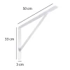 Reggimensola in acciaio 500x330x30x4 mm bianco opaco