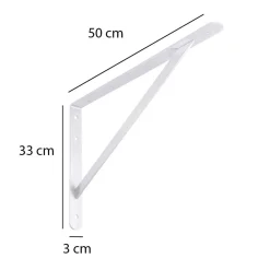 Reggimensola in acciaio 500x330x30x4 mm bianco opaco