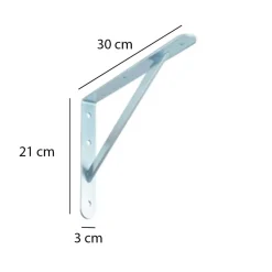 Reggimensola in acciaio 210x300x30x4 mm galvanizzata