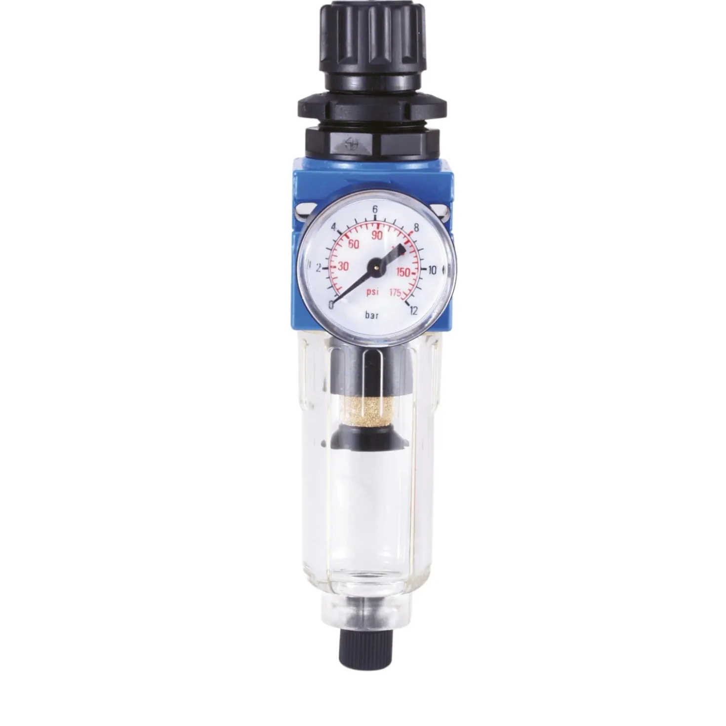 Regolatore di pressione per compressore con filtro 1/4" femmina
