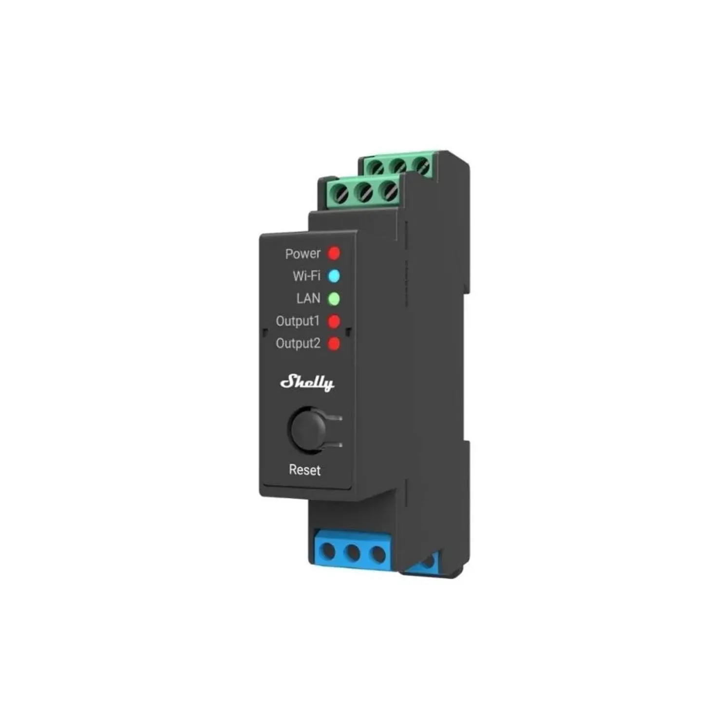 Relè Smart Home Wifi LAN Bluetooth Shelly Pro 2 Canali Barra DIN