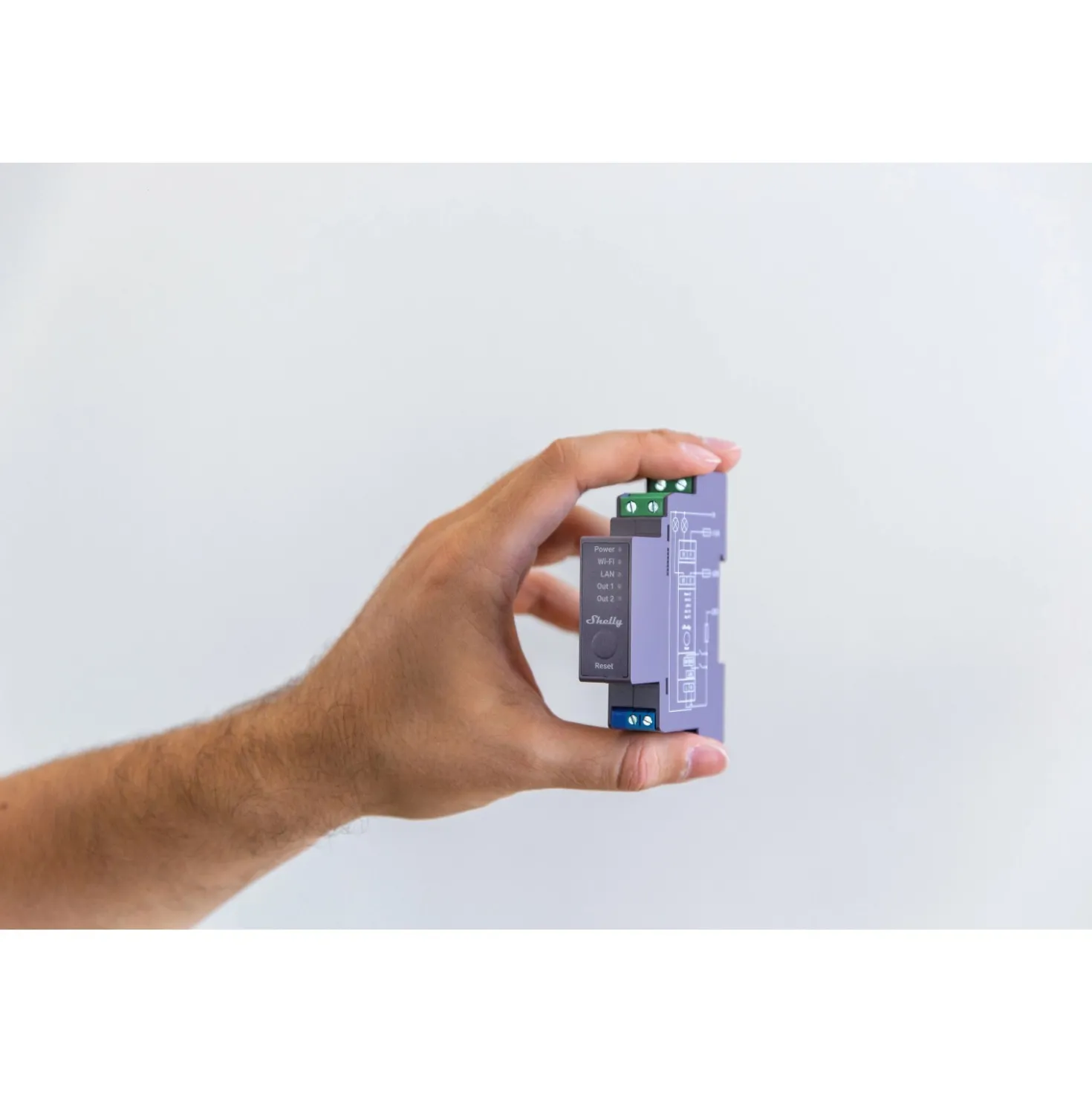 Relè Smart Home Wifi LAN Bluetooth Shelly Pro 2 Canali Barra DIN