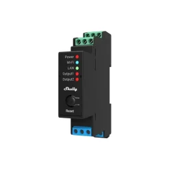 Relè Smart Home Wifi LAN Bluetooth Shelly Pro 2PM 2 Canali barra DIN