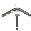 Rete letto matrimoniale Reti Gritti 13 doghe 160x190 cm nero