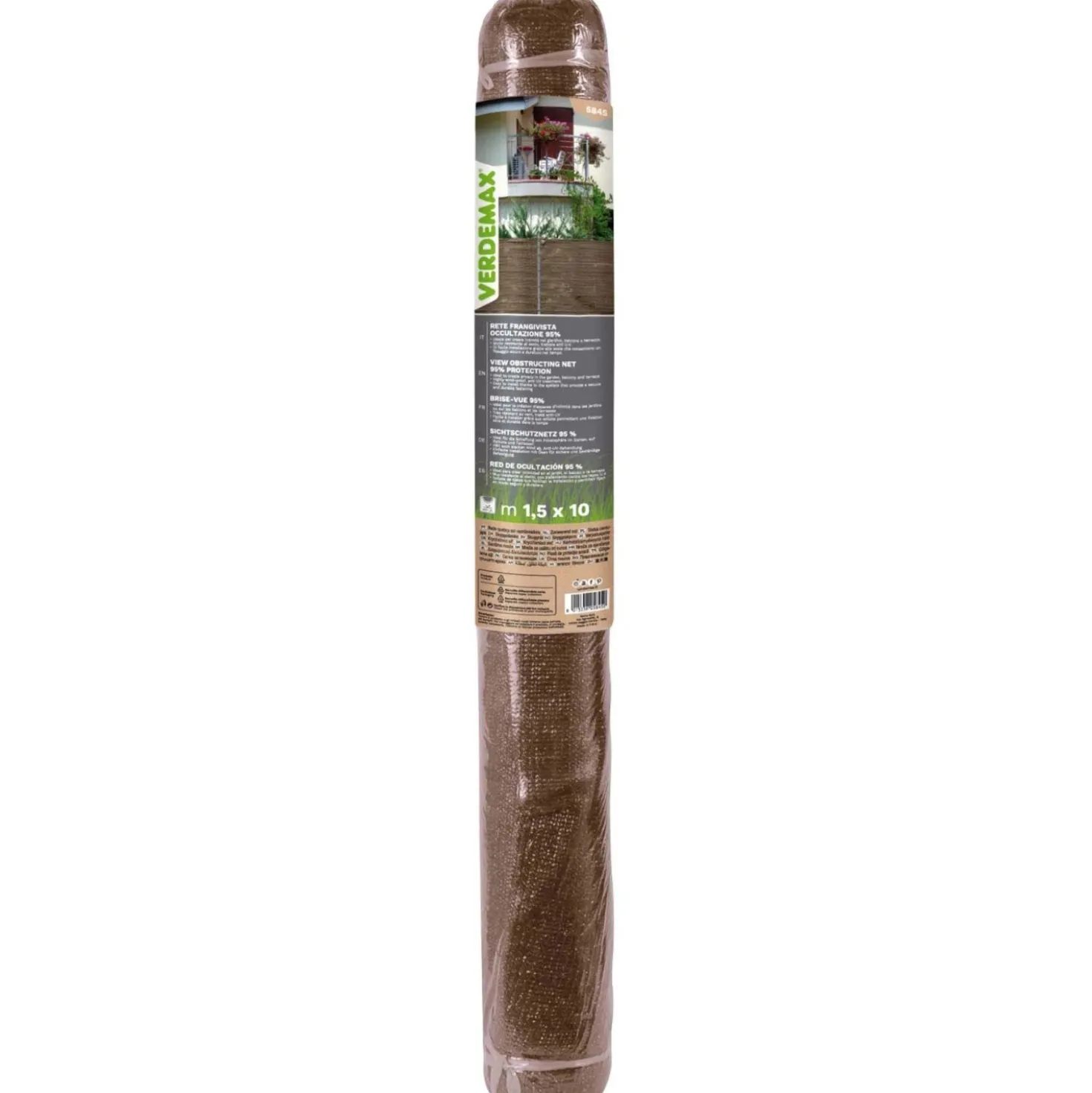 Rete ombreggiante H 1,5 x L 10 m marrone
