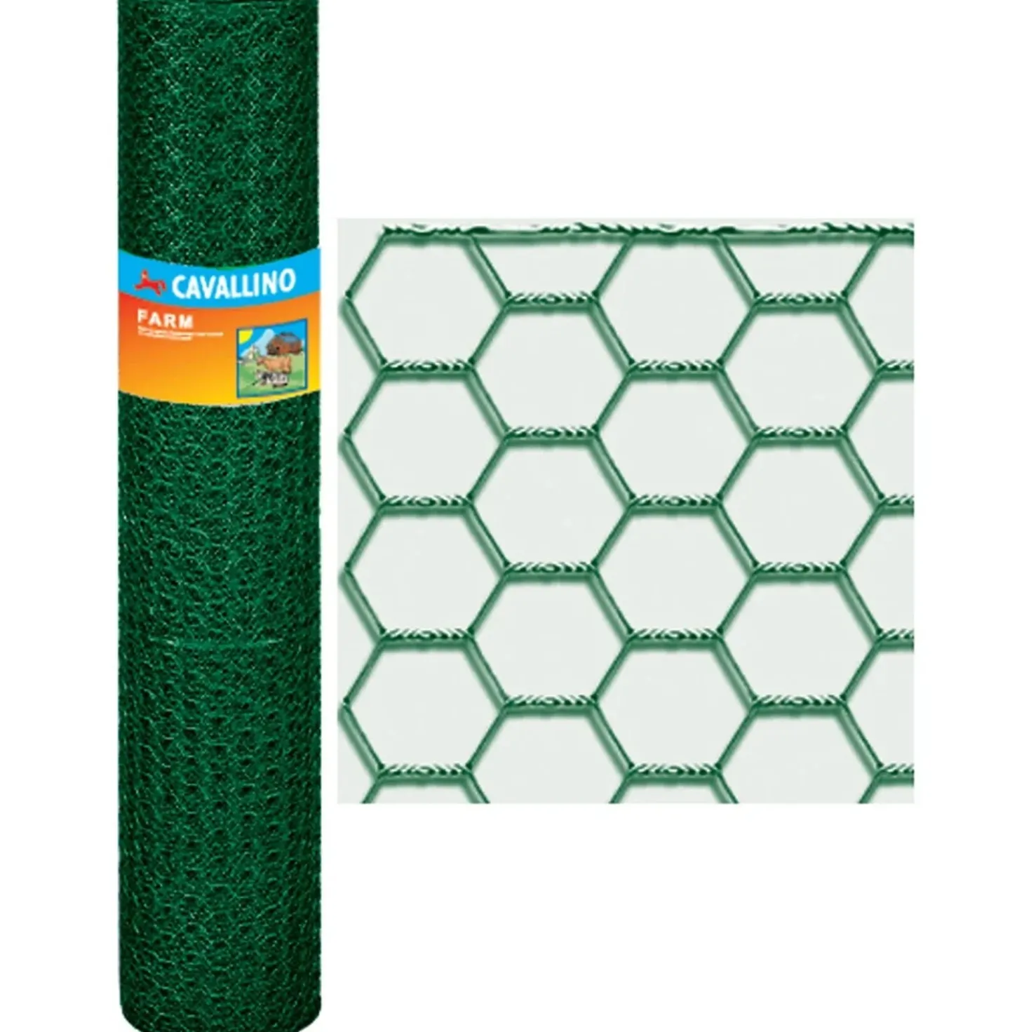 Rete plastificata 10x1 m verde
