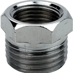 Riduzione esagonale in ottone cromato 3/8`` F x 1/2`` M