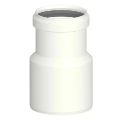 Riduzione Maschio Ø60 - Femmina Ø80 in PP bianco