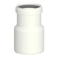 Riduzione Maschio Ø80 - Femmina Ø60 in PP bianco
