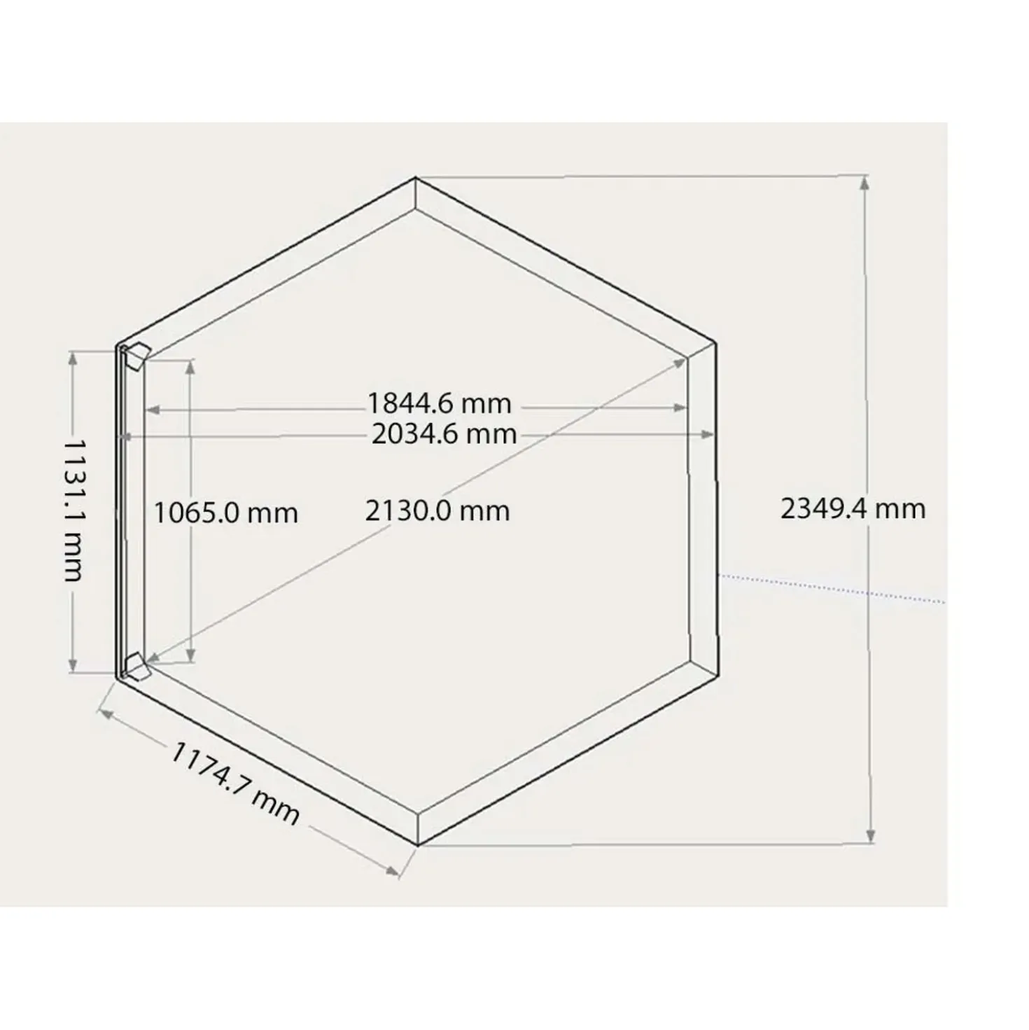 Rivestimento in legno esagonale abete massiccio Ø180-185