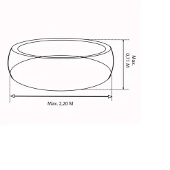 Rivestimento in legno esagonale abete massiccio Ø205-216
