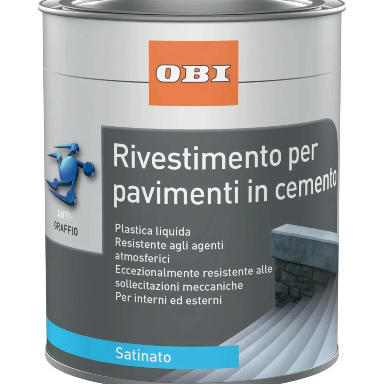 Rivestimento per pavimenti in cemento satinato Grigio argento 2,5 l ca 26 m²