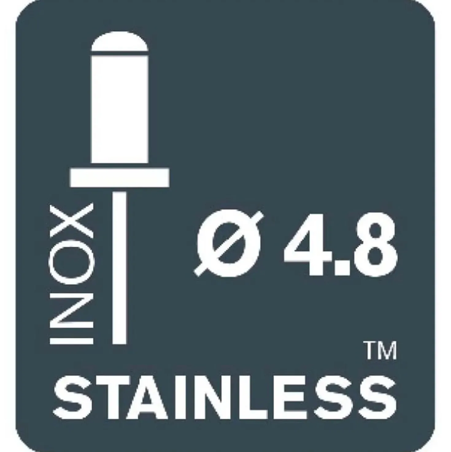 Rivetti Rapid Acciaio INOX Ø4.8 x 10 mm Conf. da 50 Pezzi e Punta Trapano incl