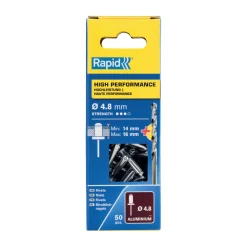 Rivetti Rapid Alte Prestazioni Ø4.8 x 20 mm Conf. da 50 pz e Punta Trapano incl