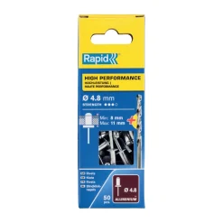 Rivetti Rapid Alte Prestazioni Ø4.8 x 14 mm Conf. da 50 pz e Punta Trapano incl