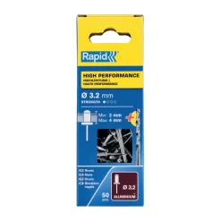 Rivetti Rapid Alte Prestazioni Ø3.2 x 8 mm Conf. da 50 pz e Punta Trapano incl