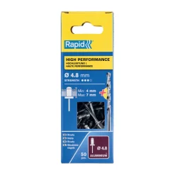 Rivetti Rapid Alte Prestazioni Ø4.8 x 10 mm Conf. da 50 pz e Punta Trapano incl